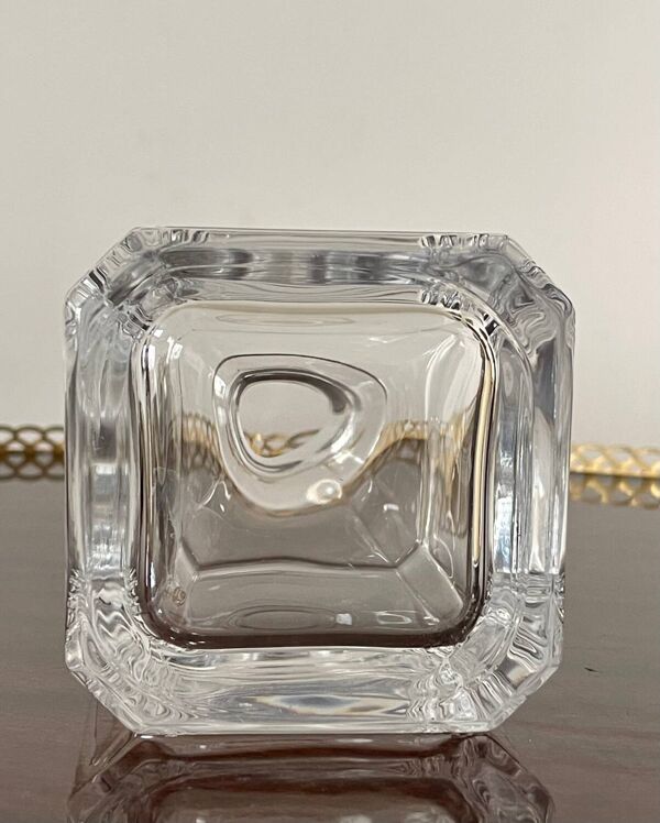 Carafe en cristal et 4 verres Daum France.