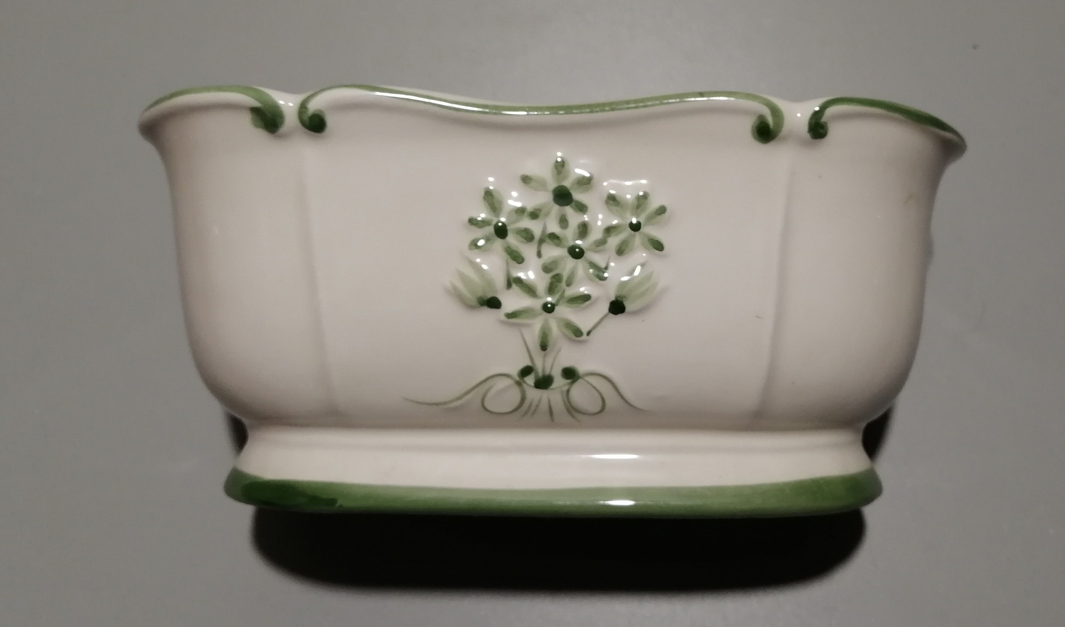 Ceramic planter spring decoration