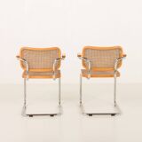 Pair of Italian vintage Ceska chairs by Gavina, 1960s