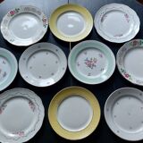 Mismatched vintage dinner plates