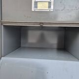 "Ronéo" metal filing cabinet with flaps, 1950s industrial