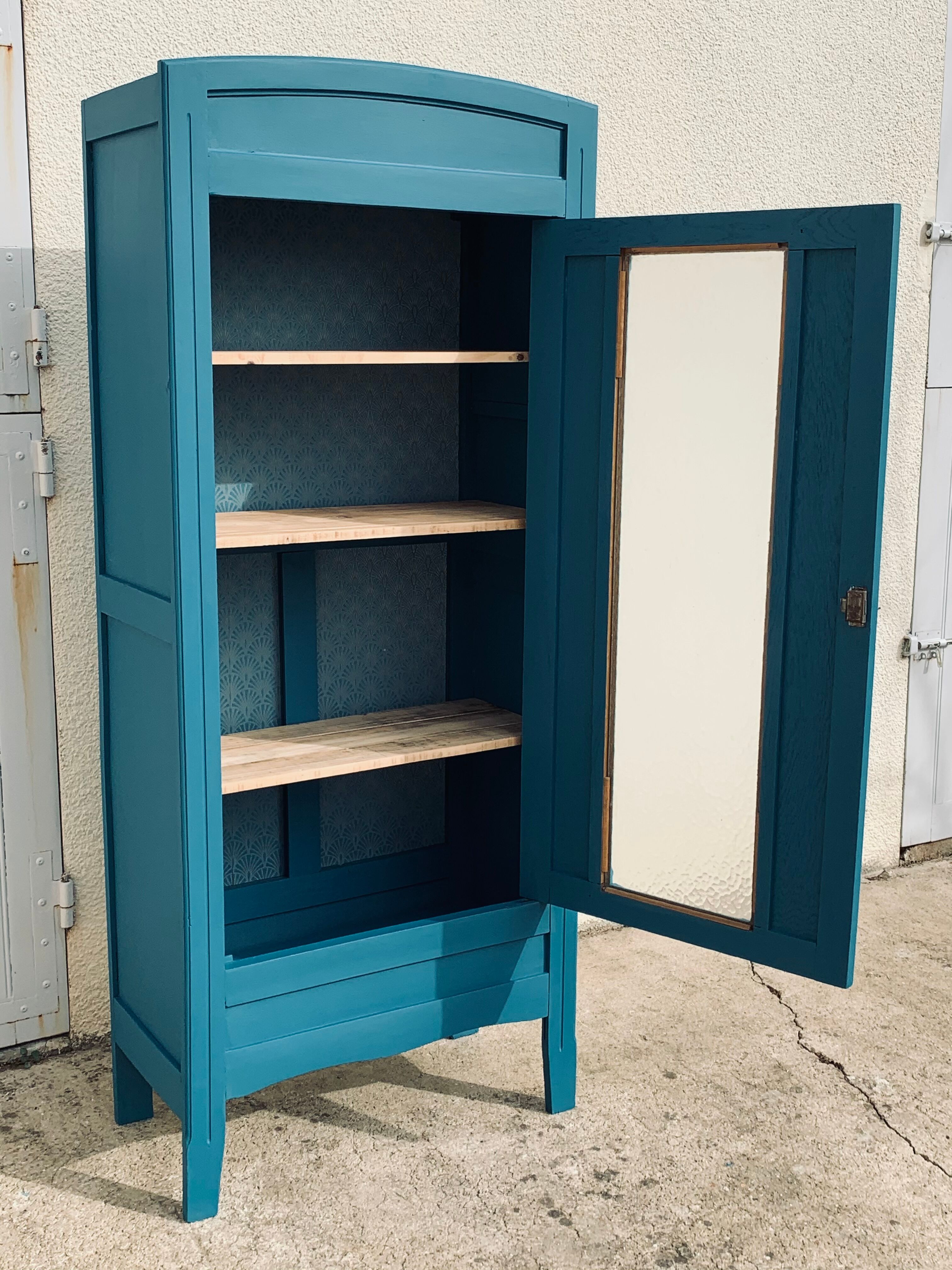 Glass-glazed Parisian wardrobe 1930