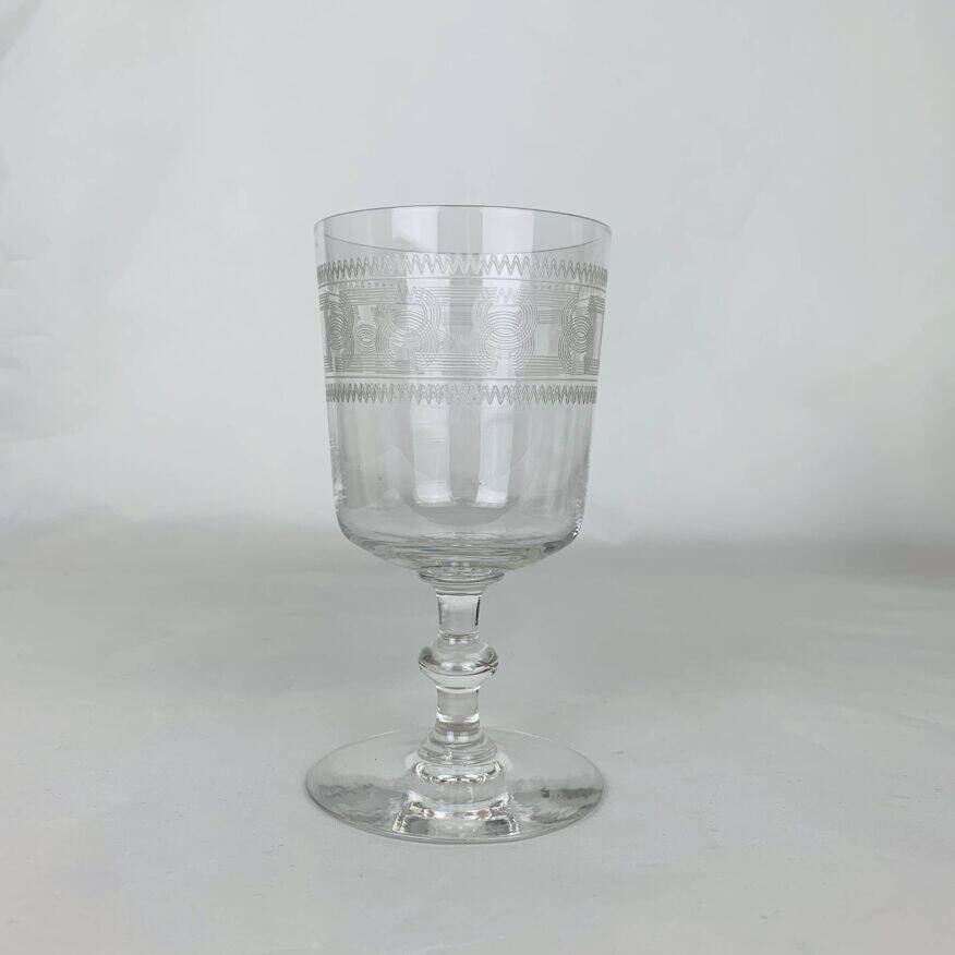 4 Baccarat wine glasses Chanel model engraving 3458