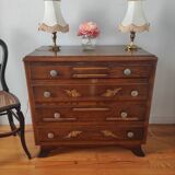 1940s Art Deco oak chest of drawers