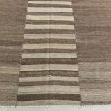 Beige Brown Oversize Vintage Kilim Rug, 322x388Cm