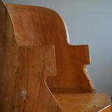 Chaise en souche en bouleau massif par un ébéniste suédois, Wabi Sabi, années 1950