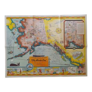 carte affiche de l'Alaska