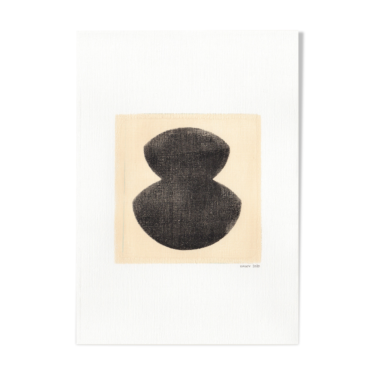 Painting on paper, dated and signed without frame