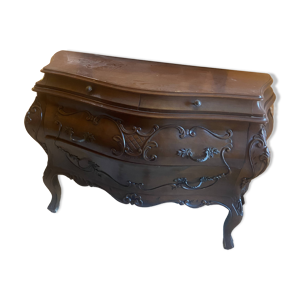 Commode tombeau galbée - bois