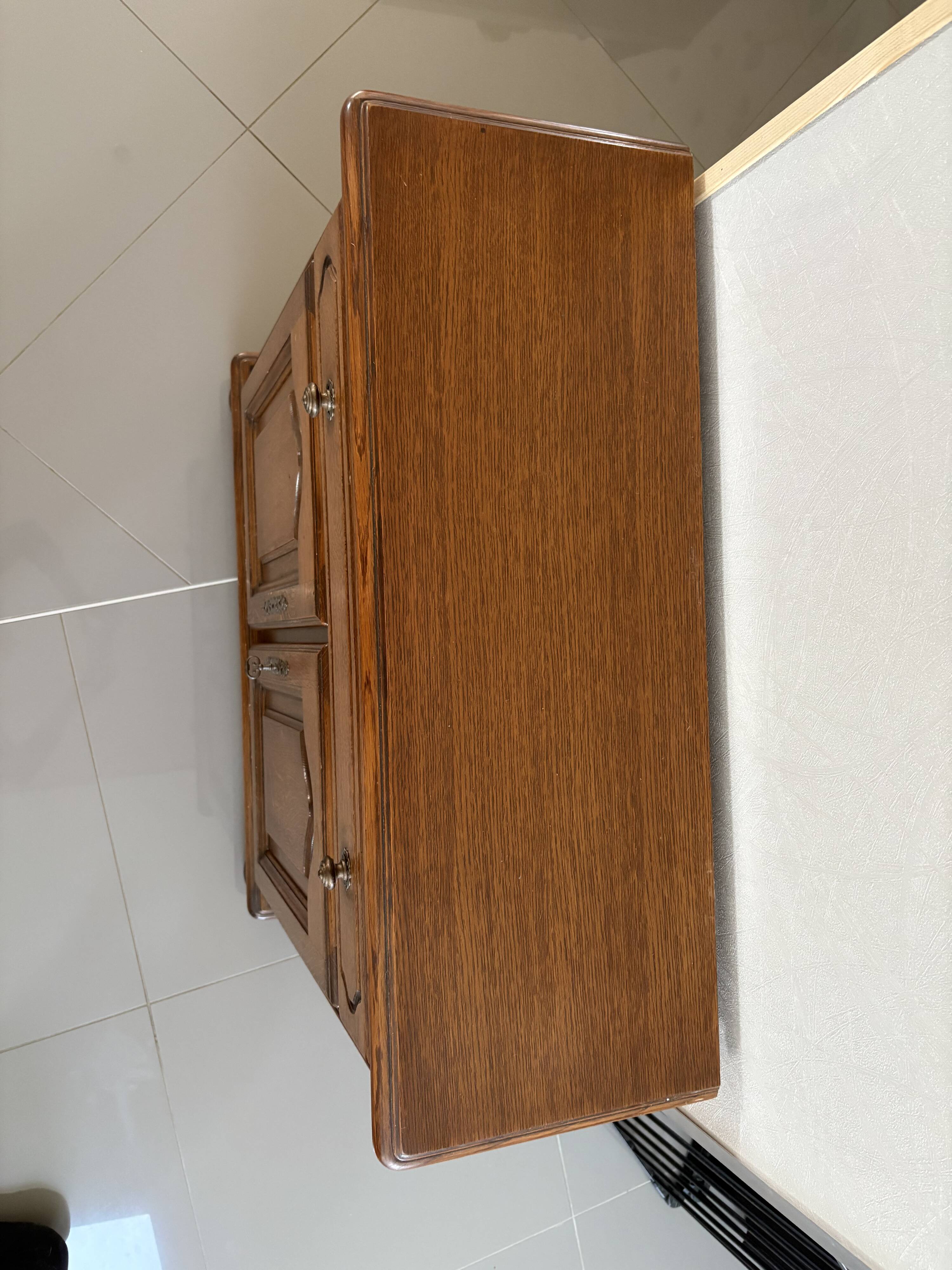 Solid oak furniture signed E. Ménard