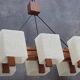 Scandinavian vintage suspension 60s, 6 fires, teak and perplexed