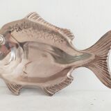 Vide poche poisson métal argenté