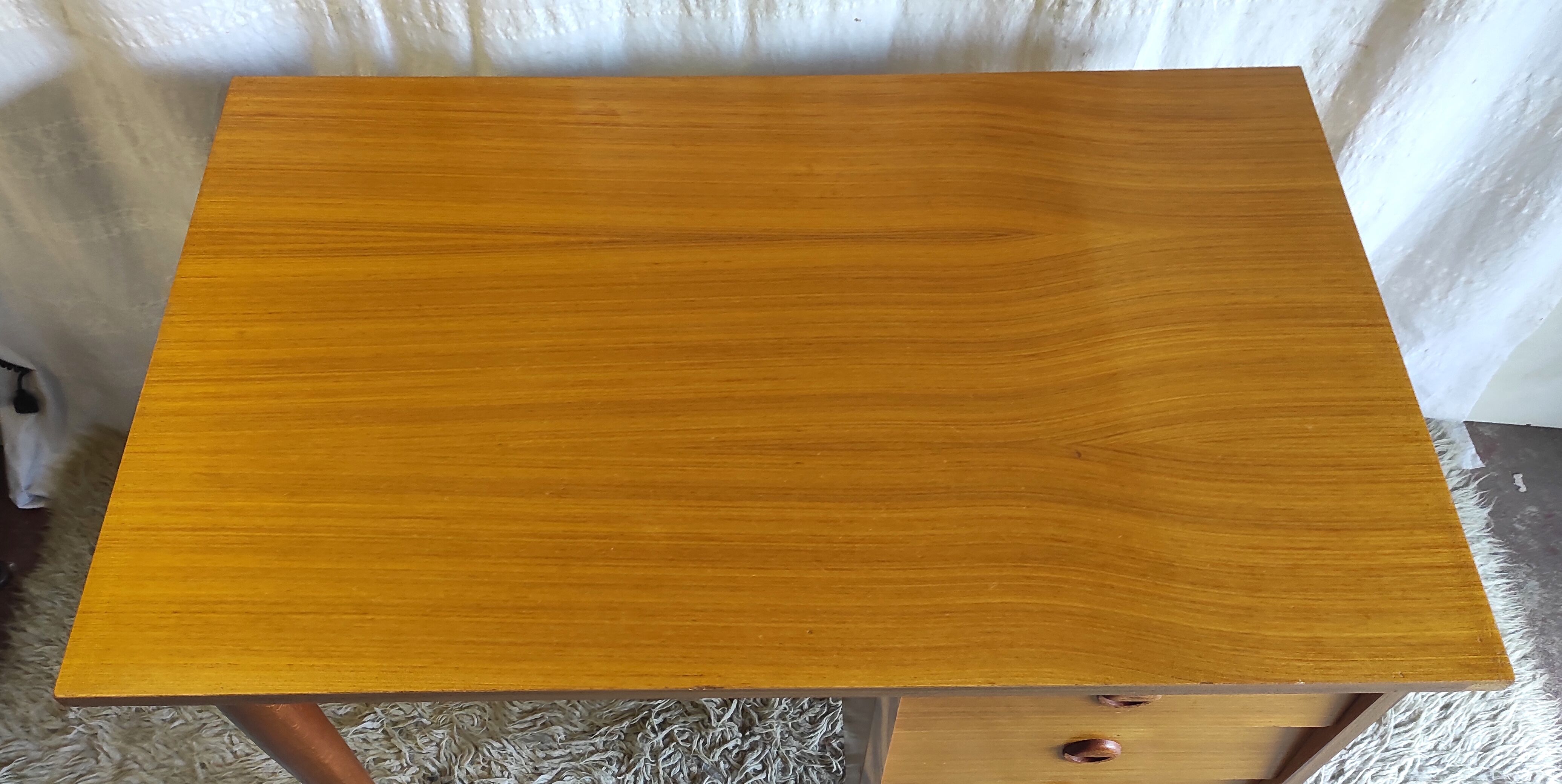 Scandinavian style desk in blond teak – 60s/70s
