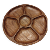 Set of 3 teak plates