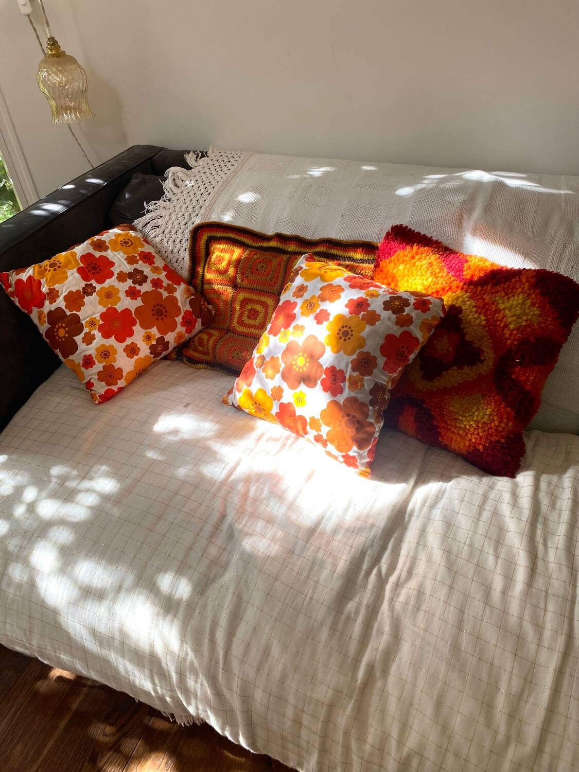 Coussin 70 au crochet Granny Square