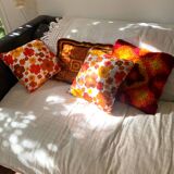 Coussin 70 au crochet Granny Square