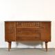 Vintage Midcentury Uniflex Walnut And Teak Sideboard / Dressing Table.
