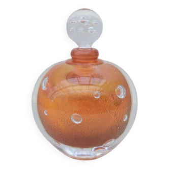 Small carafe bottle by jorge mateus in blown glass