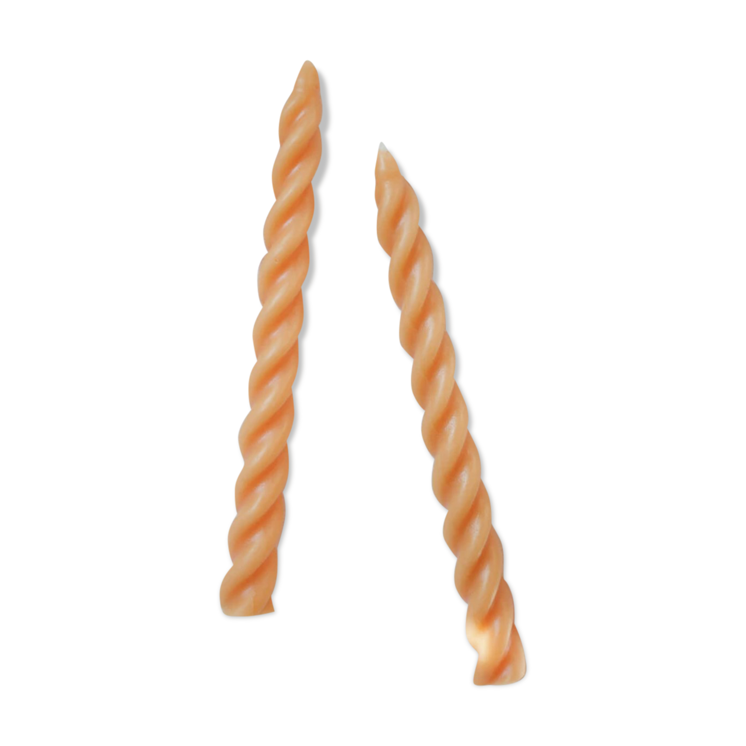 Duo of candle candles candles in orange beeswax