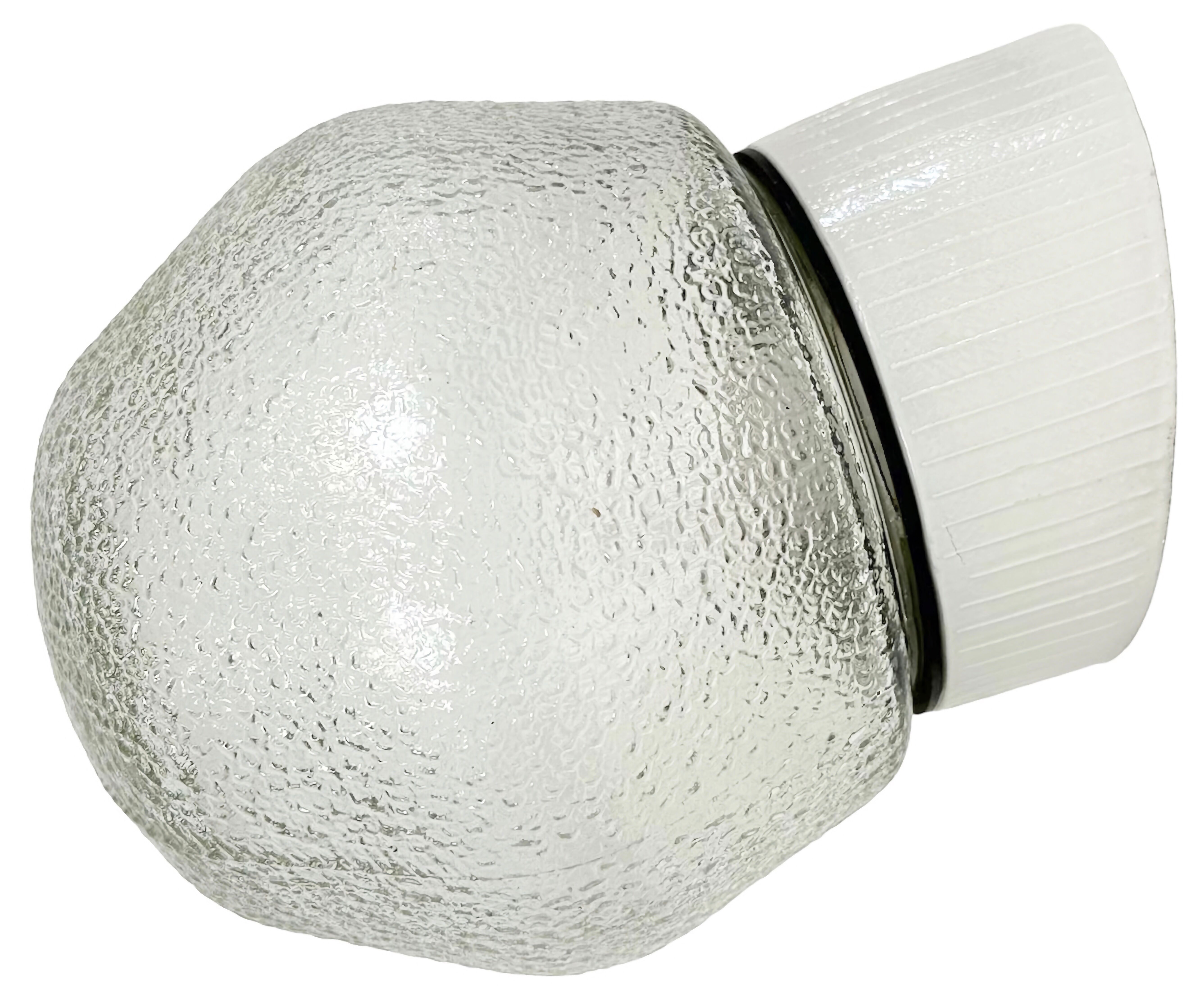 Vintage White Porcelain Wall Light, 1970s