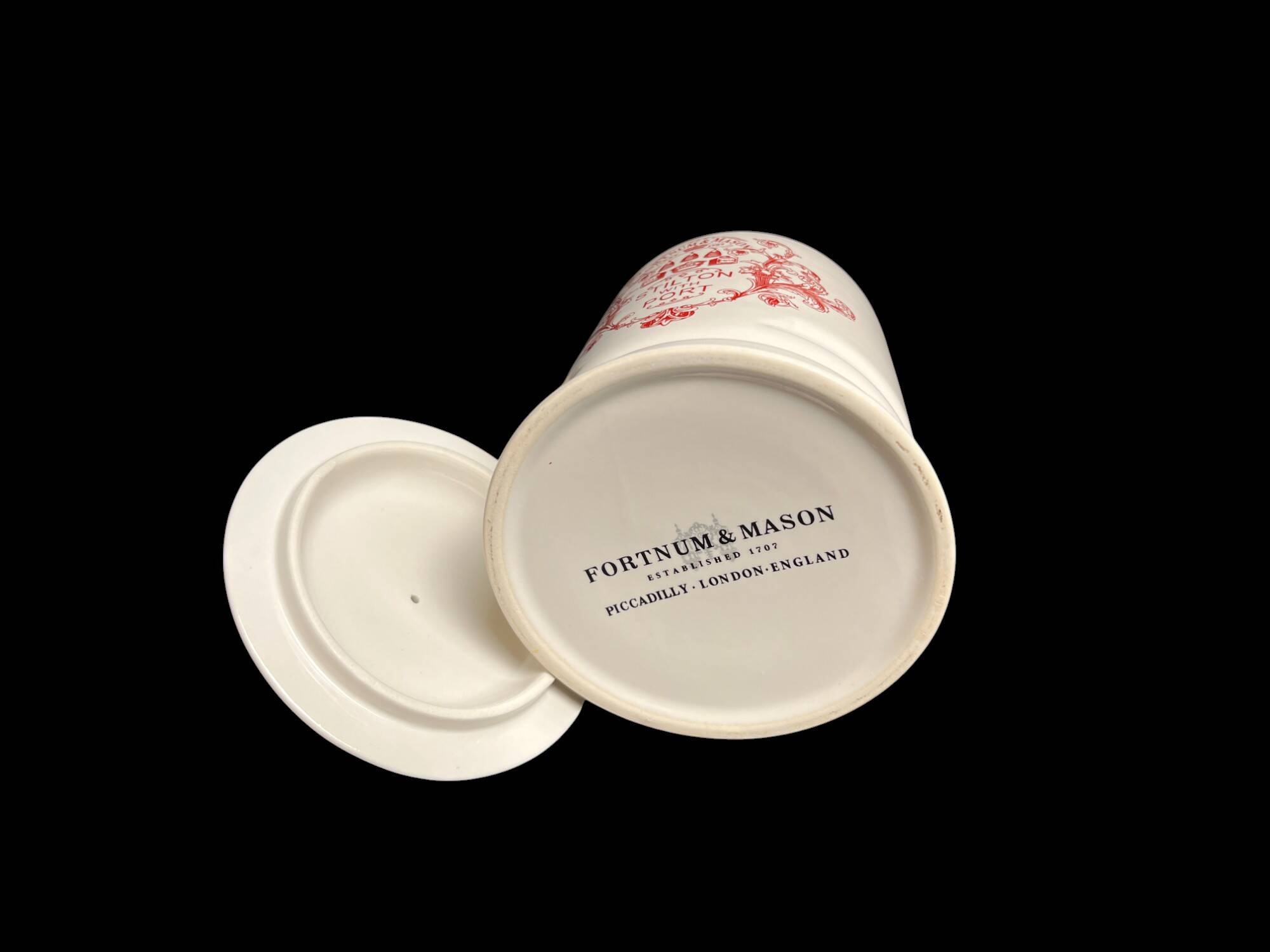 Fortnum and Mason, covered pot for Stilton candy box, 20th century