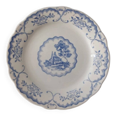 Digoin Bernadette blue dessert plate