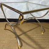 Neoclassical curule side tables by Maison Jansen, France, 1970s.