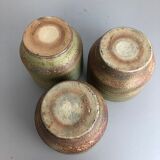 Set of 3 ceramic studio pottery vases by Piet Knepper for Mobach Netherlands 1970
