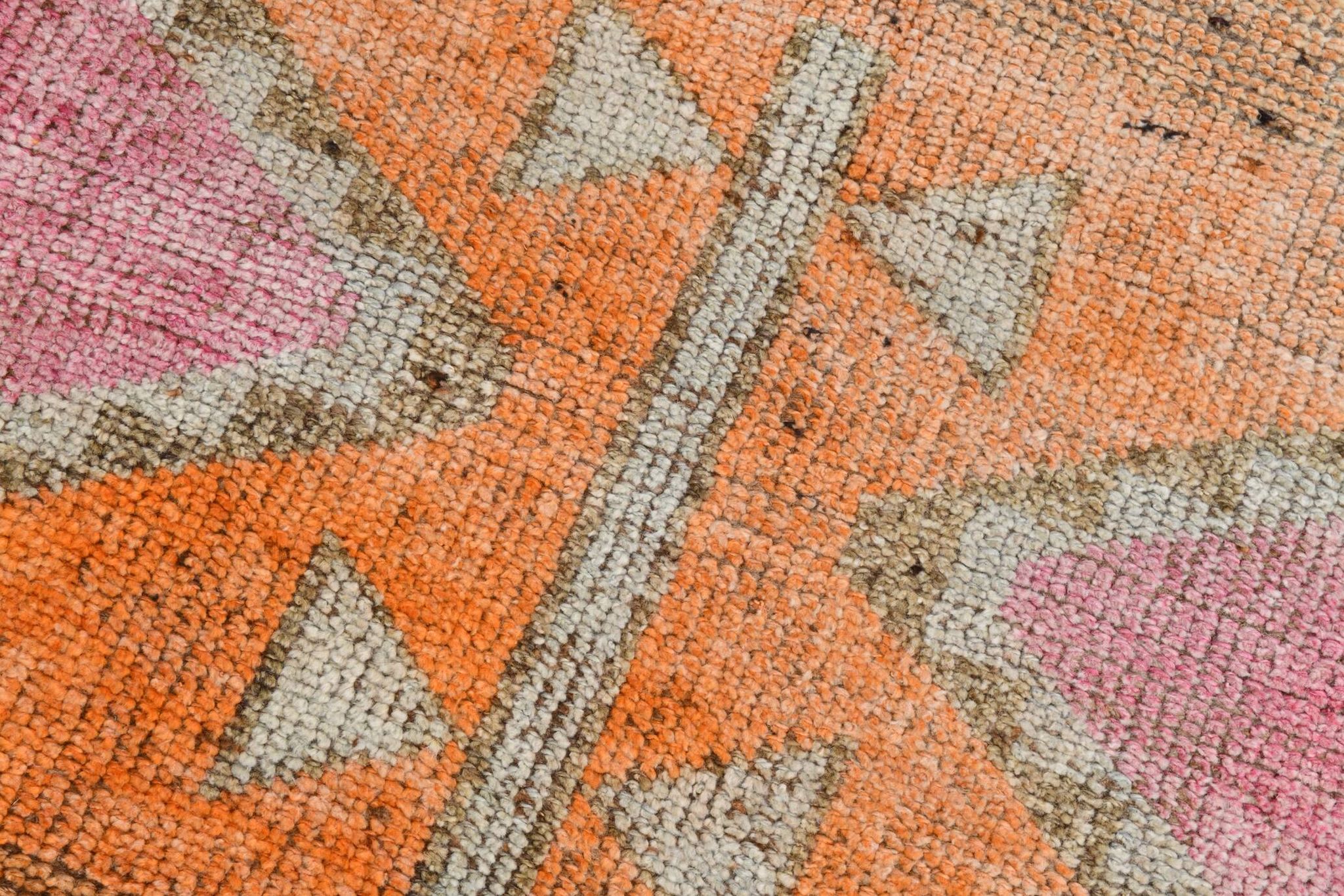 3x11 Shades Of Pink Antique Runner Rug, Handmade Runner Rug, 96x329Cm