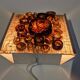 Applique murale MCM en verre brun art