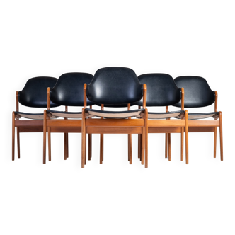 Teak Dining Chairs by Ejvind A. Johansson for Gern Møbelfabrik, Denmark, 1960s, Set of 6