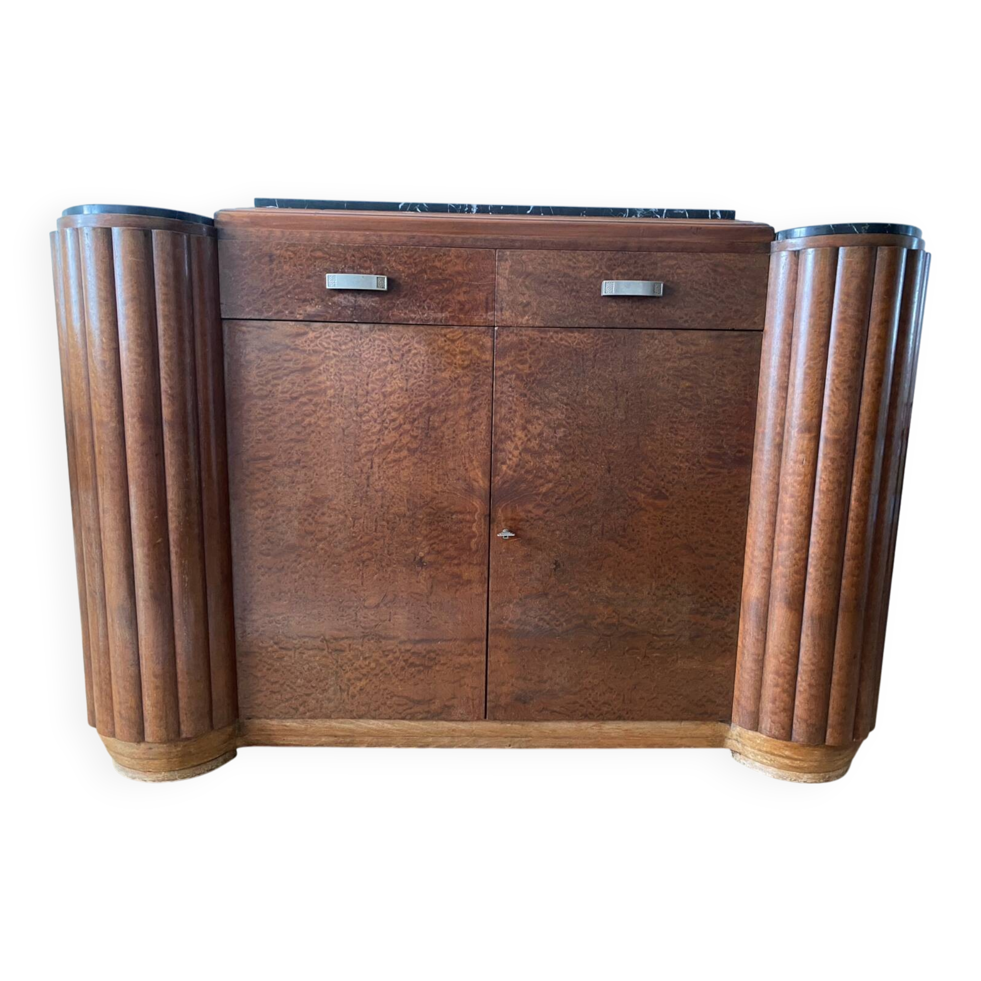 Buffet art déco loupe de noyer