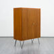 Wardrobe, teak, vintage, ridged doors