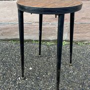 Vintage Scandinavian metal & formica stool 60s