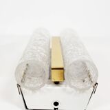 Pair of wall lamps in brass and glass by Doria Leuchten