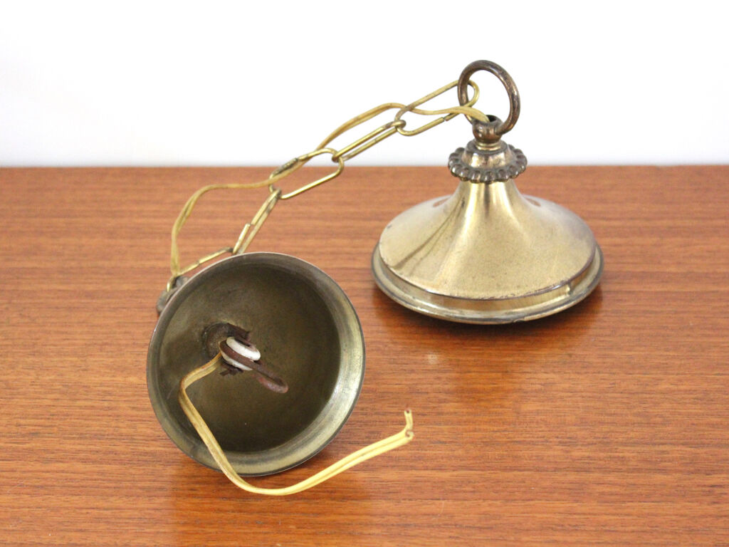 Glass lantern and brass