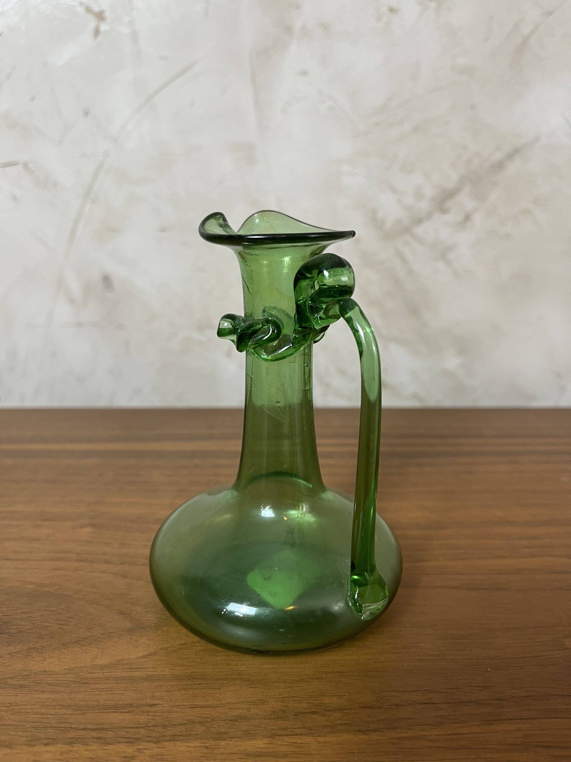 Small glass pitcher