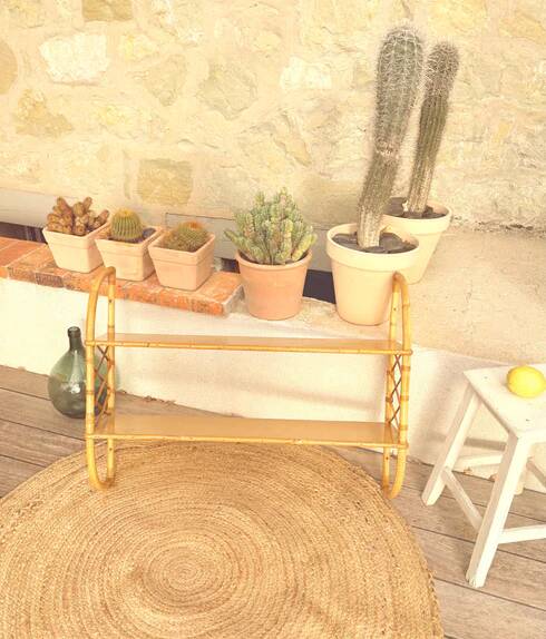 Vintage rattan shelf "Gabriella"