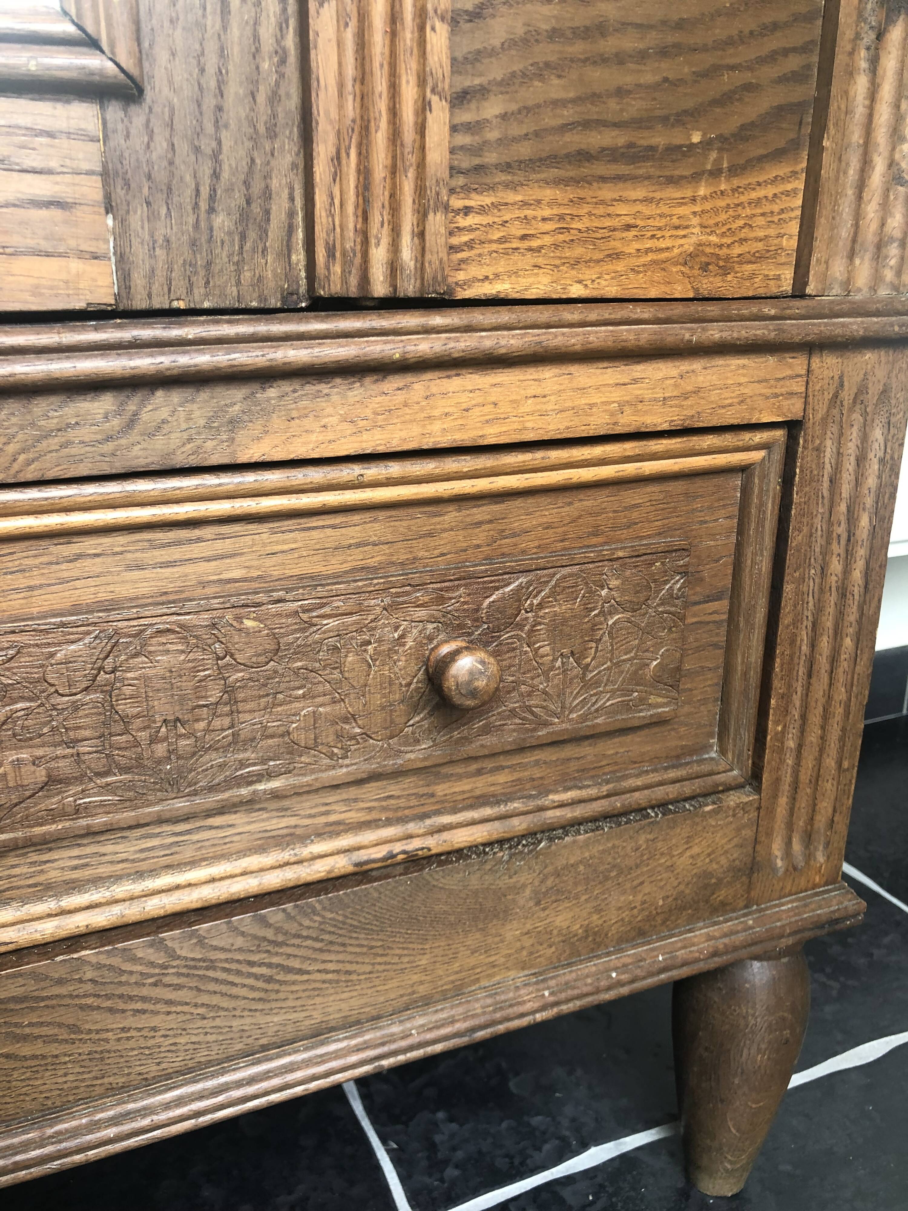 Antique wardrobe with mirror