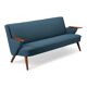 Danish reupholstered blue sofa by Johannes Andersen for CFC Silkeborg, 1960s