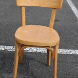 4 chairs Baumann no.24 light beech