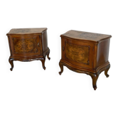 Paire de tables de chevet italiennes du milieu du XXe siècle