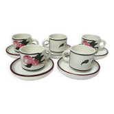 6 tasses à café art déco Salins