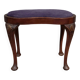 English piano stool in Louis XV style made of mahogany in a bean shape.
