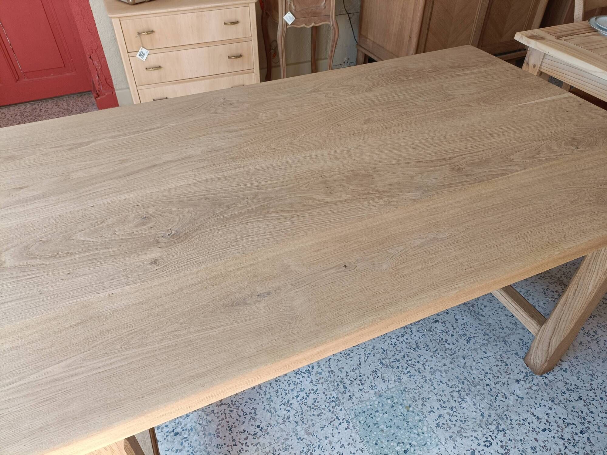 Renovated solid oak farmhouse table