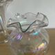 Série 3 vases vintage en pâte verre irisée