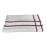 Basque fabric tablecloth with yellow and navy stripes