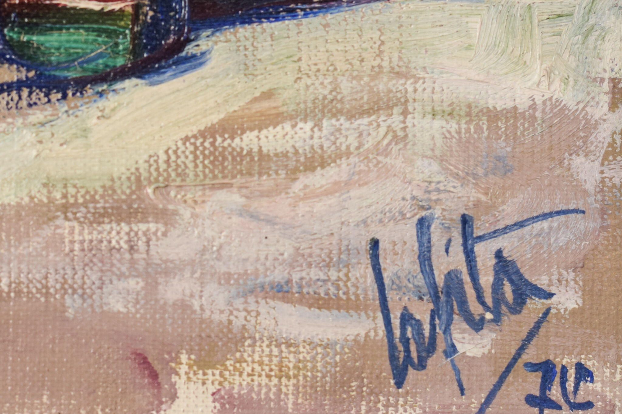 Fishing village with boats