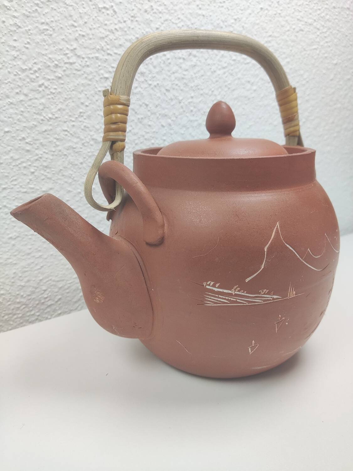 Terracotta teapot