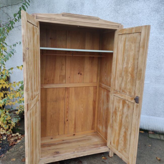 Wardrobe, in natural wood